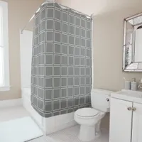 Trendy Modern Chic Gray and white Shower Curtain