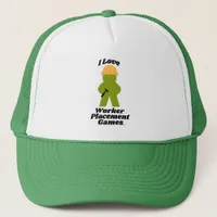 I Love Worker Placement Board Games Motto Trucker Hat