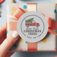 Farm Fresh Christmas Trees Classic Round Sticker