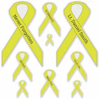 [Yellow] Suicide, POW/MIA Awareness Ribbon Vinyl Sticker