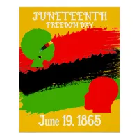 Juneteenth Freedom Day Flag Celebration 1865 Poster