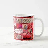 Photo Stamp Love Collage Red PSCX Coffee Mug