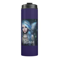 Personalized Ethereal Mystical Blue Fairy Thermal Tumbler