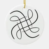 Black and White #8 Hashy Ceramic Ornament