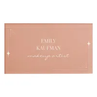 Modern Terracotta Gradient Makeup Artist Business Name Tag