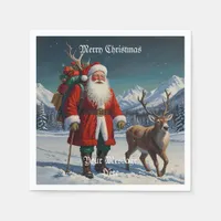 A Merry Festive Christmas Holiday  Napkins