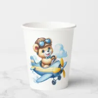 Flying Teddy Bear Baby Shower Paper Cups