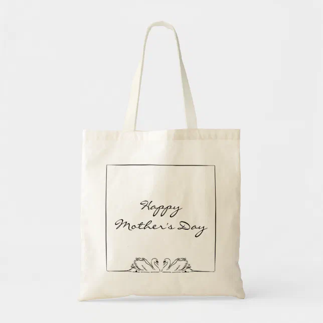 Simple Timeless Handwritten Swan Mother's Day   Tote Bag