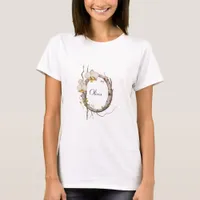 Elegant Monogram O T-Shirt: Orchids & Vines T-Shirt