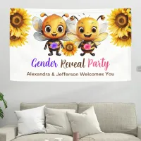 Gender Reveal Party He or She Baby Bee Welcome Banner