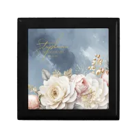 Floral Drama Wedding Bridesmaid Blue ID1022 Gift Box