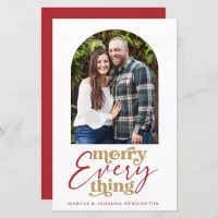 Budget Modern Merry Everything Arch Holiday Photo