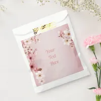 Elegant Floral Blossom Wedding Invitation Design Favor Bag