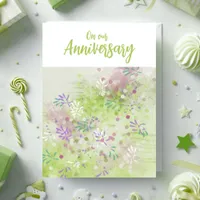 Floral For your Anniversary Greeting Card