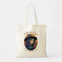 Halloween Witch Theme Tote Bag