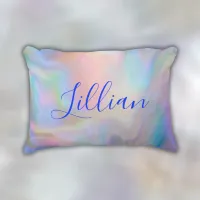 Monogram Name in Blue on Mother Of Pearl |  Accent Pillow