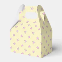 Yellow Purple Star Cute Gender Neutral Baby Shower Favor Boxes