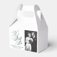 Elegant Anniversary Vow Renewal Photo Favor Boxes