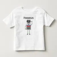 Personalized Robot Themed   Toddler T-shirt