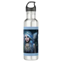 Ethereal Mystical Blue Fairy Girls Stainless Steel Water Bottle