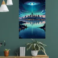 Out of this World - Magical Nighttime Skyline Poster