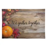 Thanksgiving Table, Rustic Wood Cloth Placemat