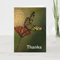 Butterfly Thanks Thank You Card