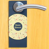 Donut Disturb Please Knock 2-Sided Funny Doughnut Door Hanger