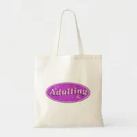 Cool Adulting Retro Decal Nostalgia Fun Tote Bag