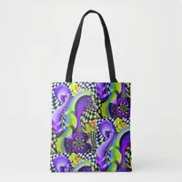 80 s Art Deco Geometric Pattern Tote Bag