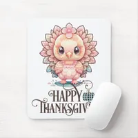 Cute Thanksgiving Turkey Mouse Pad