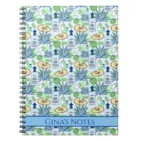 Tequila Drinker Blue Agave Plants and Sombreros Notebook