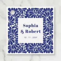 Mexican Blue Talavera Wedding Favor Tags