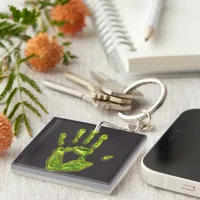 Glowing Ghoul Handprint Keychain