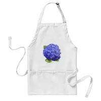 Blue Hydrangea Flower Adult Apron