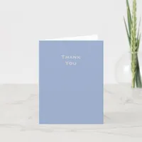 Modern Minimalist Dusty Blue Wedding Thank You Card