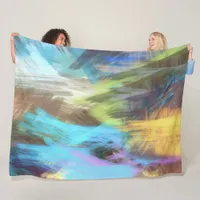 Modern Contemporary Abstract  Fleece Blanket