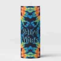 Black Blue Orange Pink Tie Dye Candle 