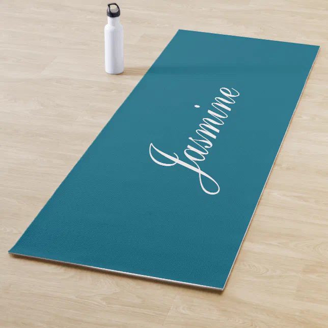 Elegant Turquoise Blue Personalized Yoga Mat