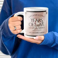 Elegant 30th Pearl Wedding Anniversary Celebration Giant Coffee Mug