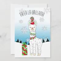 Fa la la la LLama Funny Christmas Holiday Card