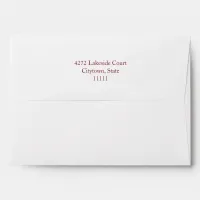 Burgundy Art Deco Diamonds Return-Addressed Envelope