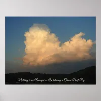 Cloud Photography and Quote Poster
