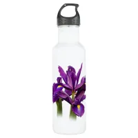 Elegant Dutch Iris Purple Sensation Flowers Stainless Steel Water Bottle