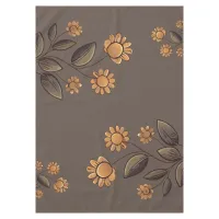 Golden Flowers Tablecloth