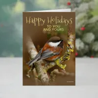 Cute Chestnut-Backed Chickadee Christmas Holiday