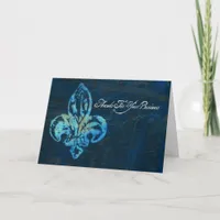 Thanks For Your Business fleur-de-lis Thank You Card