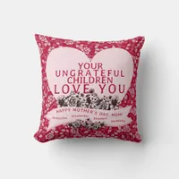 Modern Gothic Ungrateful Children Mother Day Photo Throw Pillow