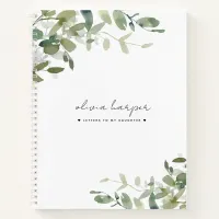 Eucalyptus Sage Ivy Letters to Daughter Memory Notebook