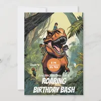 Fun T-Rex Ride, Join the Dino Adventure! Birthday Invitation